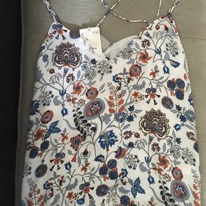 Floral straps tank top